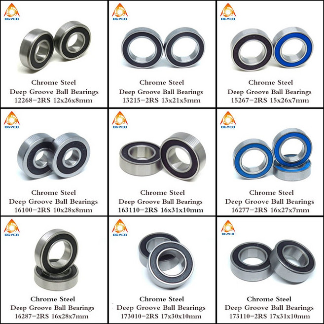 2pcs 16100 2RS 베어링 10x28x8mm 자전거 허브 전면 후면 휠 10x28x8 비표준 6000, 12268-2RS 12x26x8mm