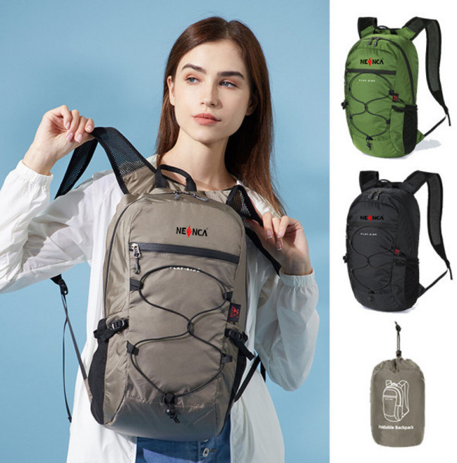 니이카 20리터 초경량 등산배낭 소형 백팩 등산가방 여행 트레킹, 카키