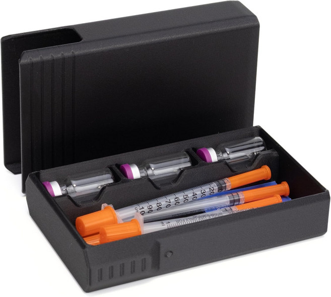 펩타이드 및 GLP-1 바이알을 위한 컴팩트한 3ml 여행용 케이스 - 바이알 주사기최대 130mm 알코올 준비 패드 미국산, 1, 1