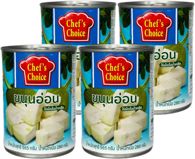 태국 쉐프초이스 그린 책후르츠 과일 통조림, 565g, 4개