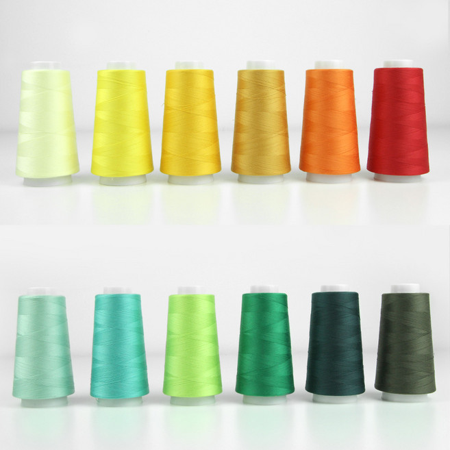 JSTrading 유니크 프리미엄 OWL 코아사 2300m 무형광 45수2합 미싱실 재봉실 1p, 11 크롬옐로우, 1개