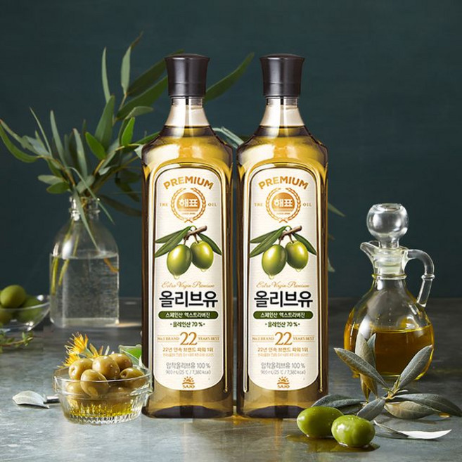 사조 해표 올리브유, 2개, 900ml
