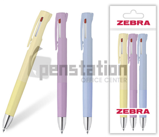 제브라 블렌3C 스모키 0.7mm 볼펜 3개 세트, 0.7설퍼옐로우1개+라벤더그레이1개+섀도우블루1개 세트