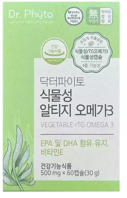닥터파이토 식물성 알티지 오메가3 500mg x 60캡슐 / 써클, 1개, 60정