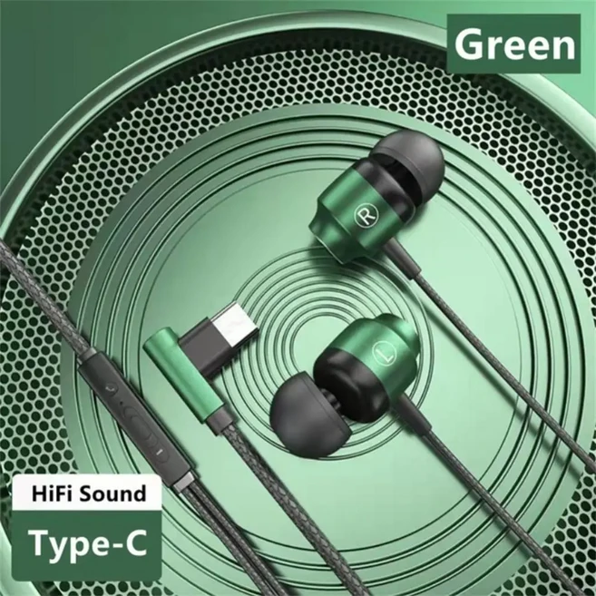 소음 차단 폼 이어 버드 머프 T100 T200 T300 T400 이어팁 인 소프트 교체하기 쉬운 1 쌍, 39 Green Type-C