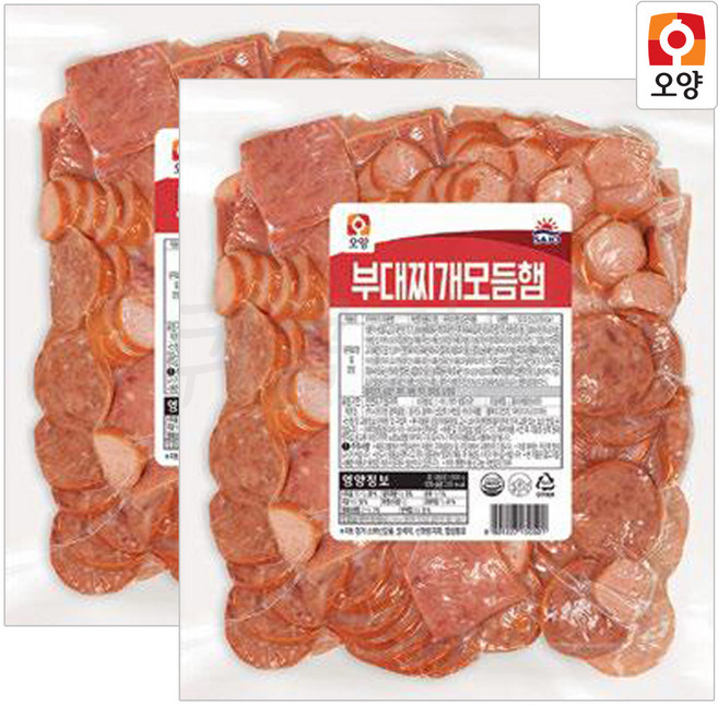 [사조오양] 부대찌개햄 모듬햄 1kg x 2개, 2kg, 1개