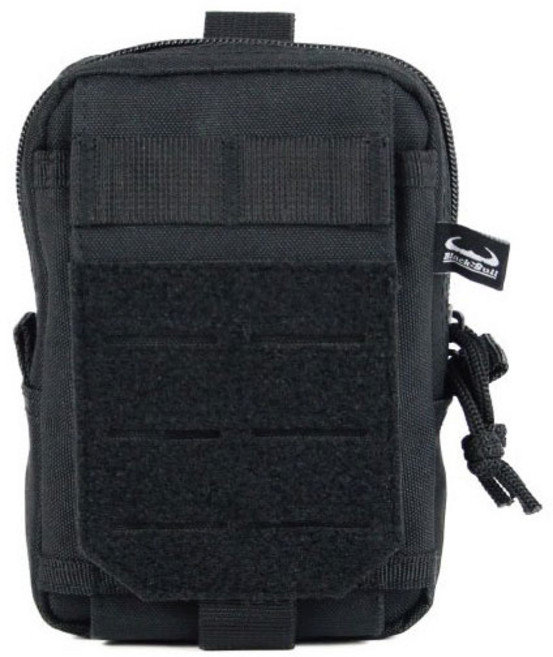 블랙불 파우치 (중) 세로형 (2 Color), 1개, 블랙