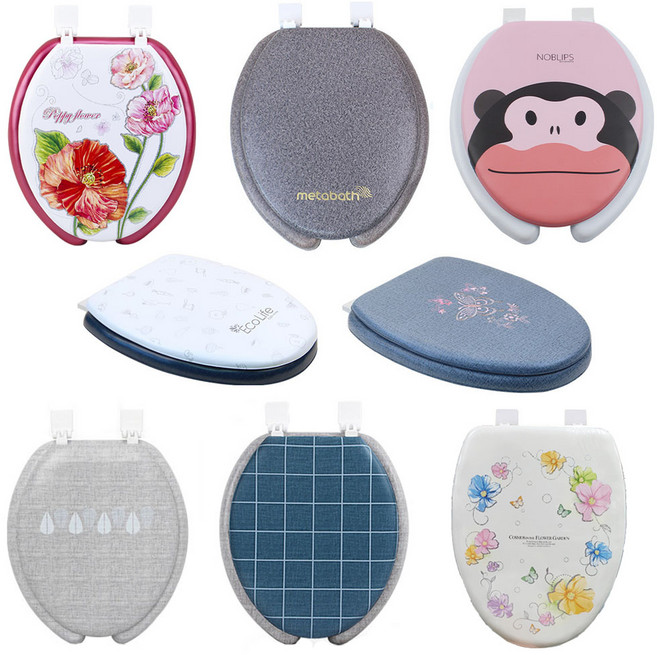 변기 커버 시트 화장실 뚜껑 교체 무소음 양변기 쿠션, 중형O형