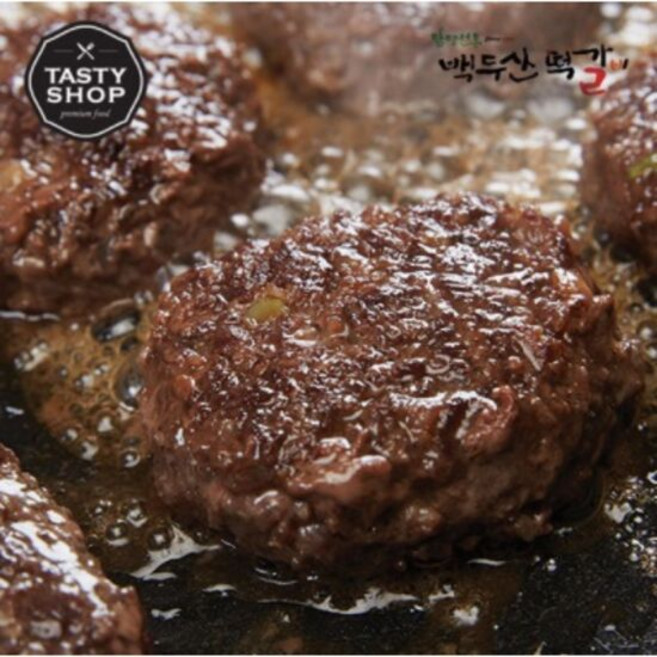 [담양백두산떡갈비]수제한우떡갈비 800g(100g 총8개/3~4인분), 100g, 8개