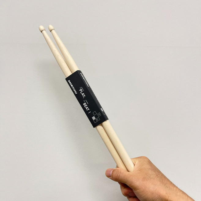 연습용 드럼스틱, 1세트, 우드컬러