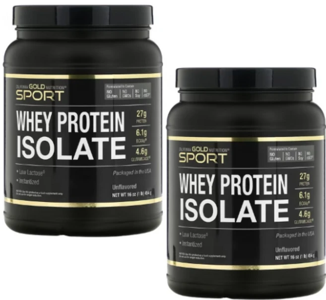 CGN 캘리포니아 골드 100% 분리유청단백질 454g CG땡 고약사추천 프로틴 파우더 WHEY ISOLATE, 2개, 454g x 2통 - 쿠팡