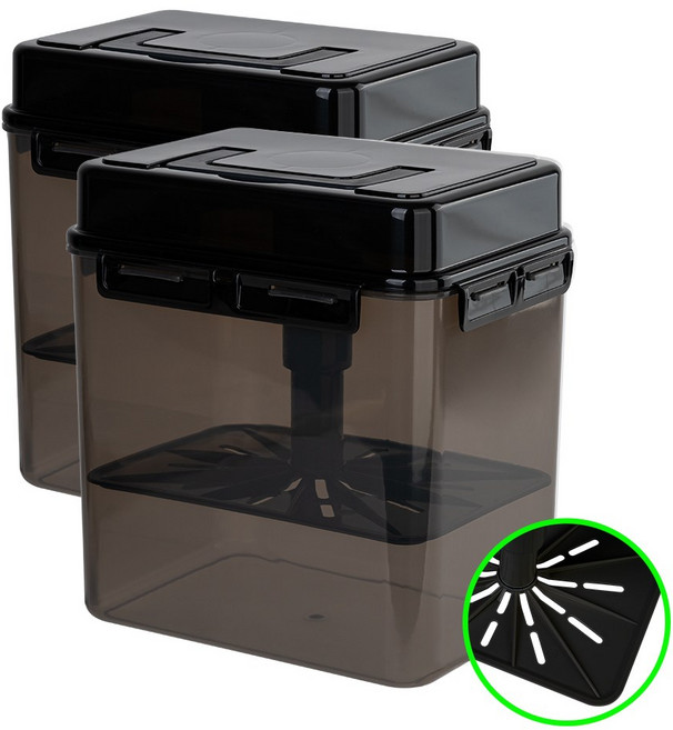 창신리빙 스마트 누름독 블랙, 12L, 2세트