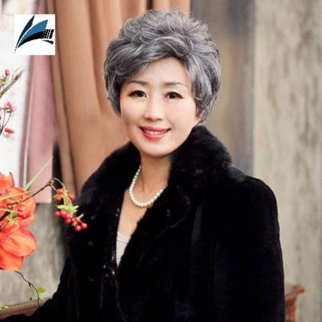 가발 할머니 흰머리 분장 무대 연극, 화이트+헤어 네트, 1개