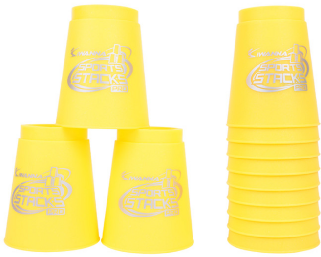 아이워너 스포츠 스택스 스태킹 컵쌓기, 노랑, 3세트