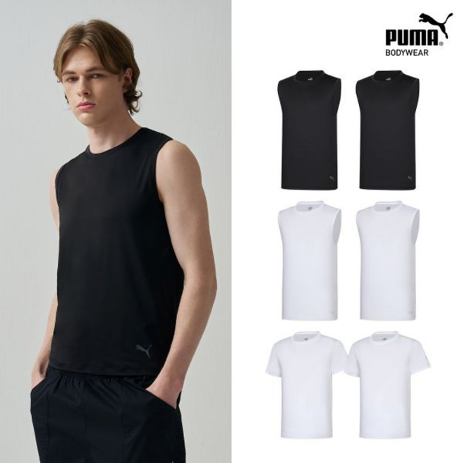 한정특가 [푸마] 남성 메쉬 쿨 멀티 런닝 6종 세트(반팔2+런닝4)