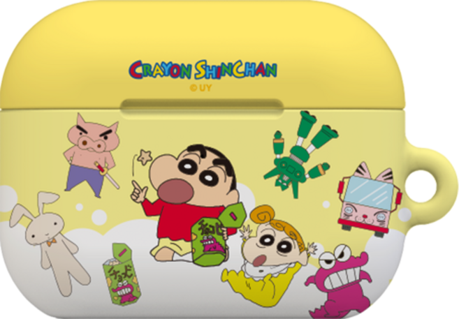 짱구는 못말려 짱구 에어팟 프로3 세대 하드 케이스 커버, 1개, 와글와글 장난감