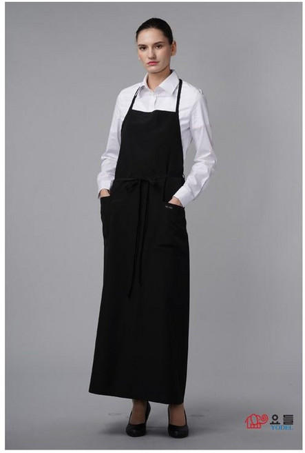 요들 실크 랩 앞치마 ( 3155 ) 블랙 / 끈, 1개