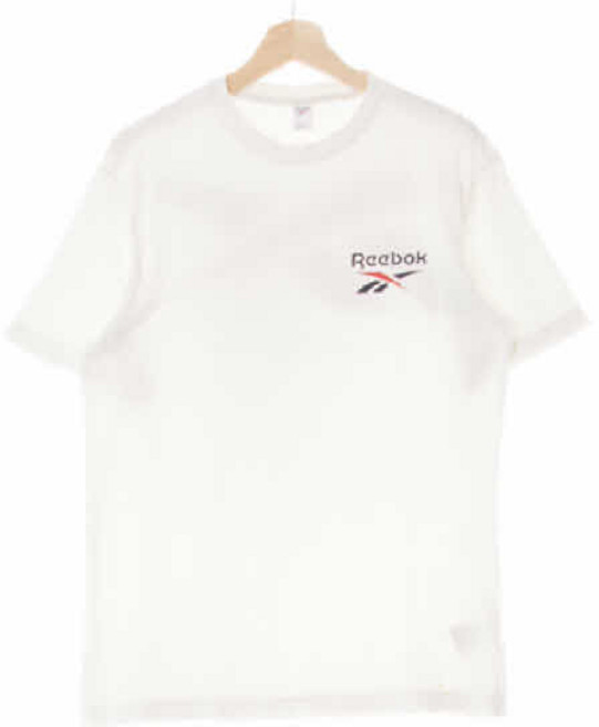 5211 리복 화이트 프린팅 면 빅로고레터링반팔티 [M]