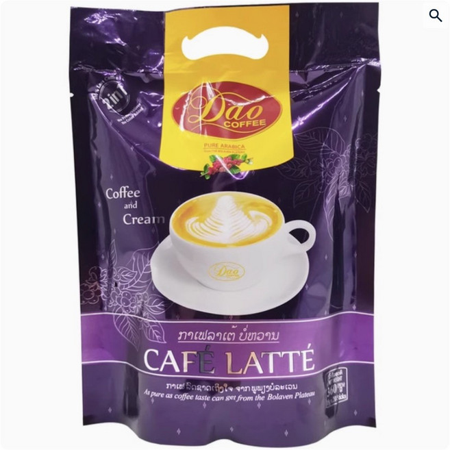 Dao 라오스 커피 2in1 카페라떼, 3개, 20개입, 18g