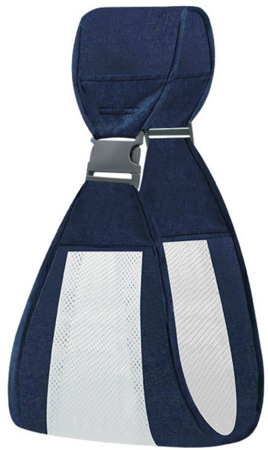 新生兒/嬰兒多功能背帶 橫抱前抱式 簡易揹巾, 春夏網格[亞麻藏青], 亞麻藏青