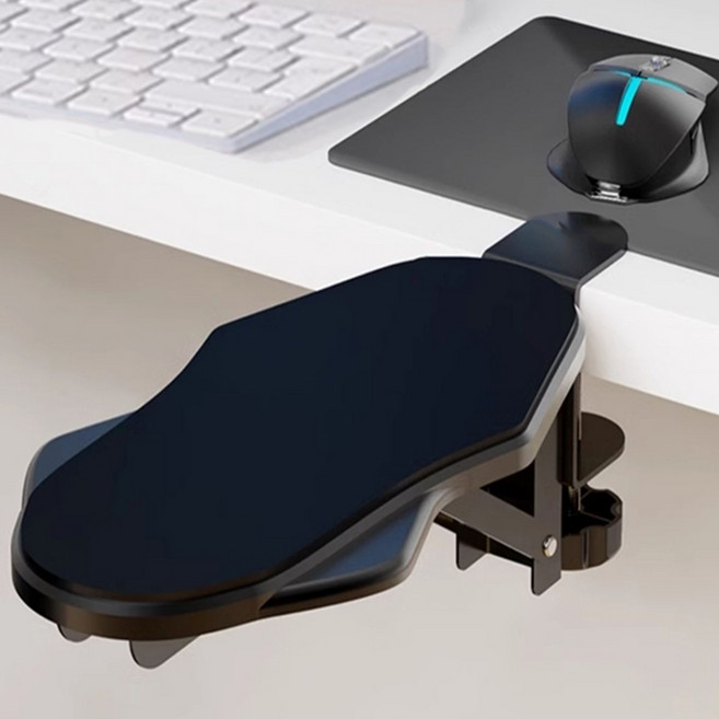 책상 팔받침대 마우스 손목 받침대 팔걸이 데스크 암, 1개, 실버