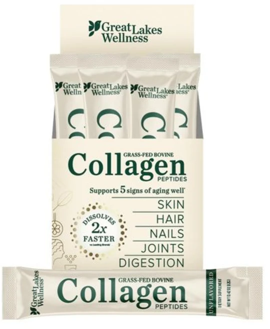 Great Lakes Wellness 코코아 파우더 가루 그레이트 레이크스 웰니스 콜라겐 펩타이드 피부 모발 손톱 관절 및 소화를 위한 초콜릿 맛 빠르게 용해되는 가수분해 비변, 무맛, 20 서빙 (1팩), 1개 - 쿠팡