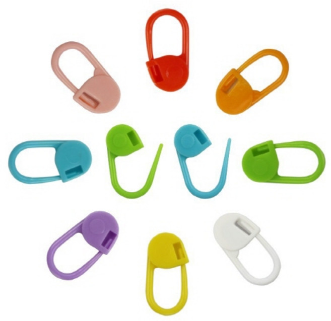 뜨개질 땀수 코수링 체크 표시 스티치마커 옷핀 의류수선 부자재 컬러단수링 혼합 100P, 컬러단수링100P, 1개