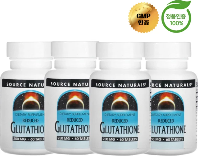 소스네츄럴스 환원형 글루타치온 250mg 60정, 4개 - 쿠팡