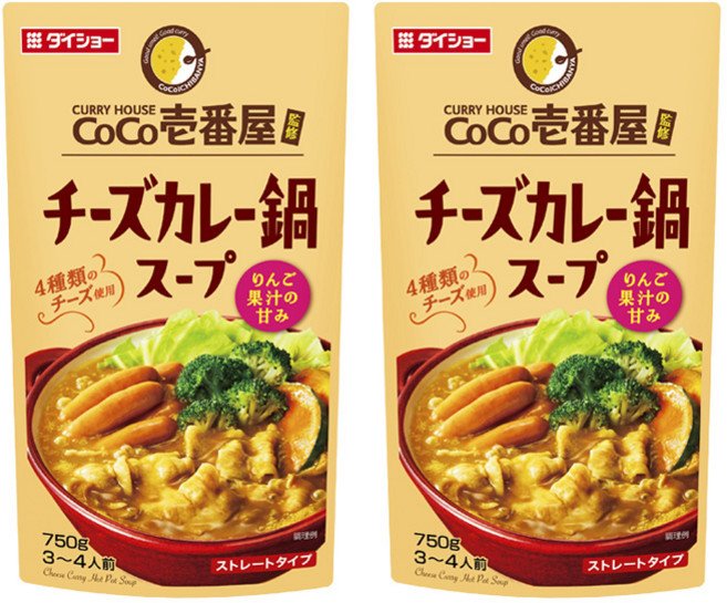 CocoIchibanya 起司咖哩火鍋湯底, 2包, 750g