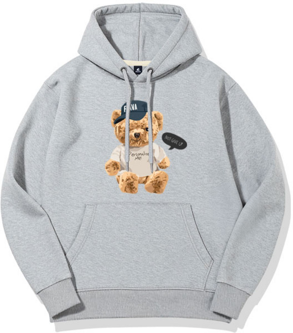 JYFASHIOIN CAP BEAR 후드티 곰돌이 빅사이즈 커플 기모 후드 티셔츠