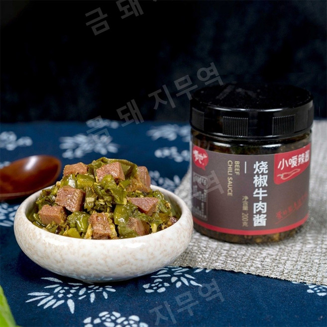 후난 특산품 요리 소스 辣椒酱 下饭菜, 1개, 200g