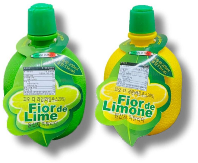 피오디세트 라임즙1개+레몬즙1개(총2개), 1개, 200ml