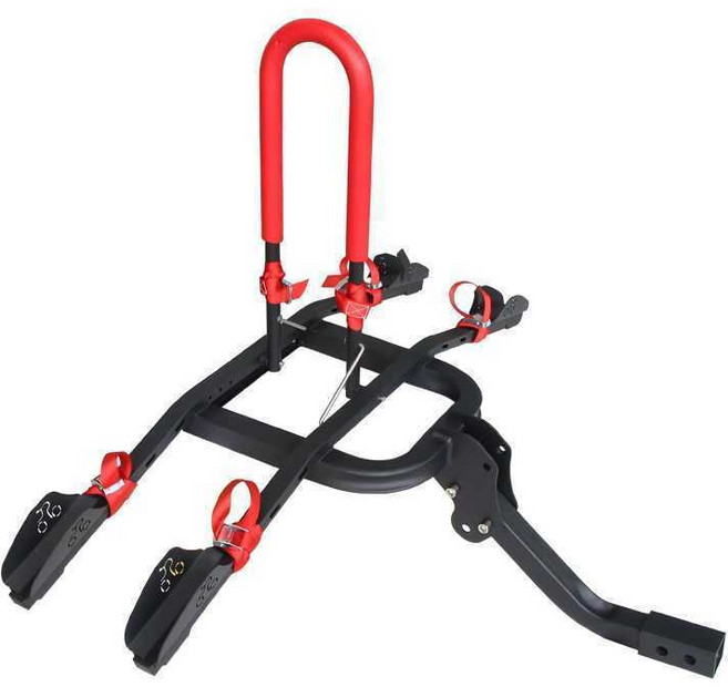 고정대 자전거캐리어 후미형 랙 거치대 상품 자동차 자전거, 1개, 2대용 높이조절