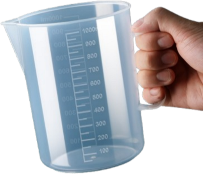 메리붐 플라스틱 비커 계량컵, 1개, 1L, 투명