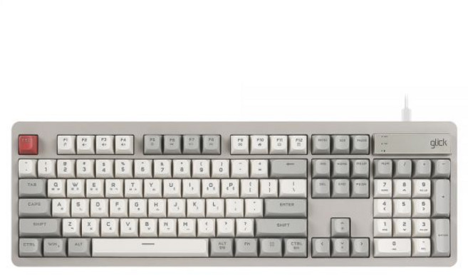 지클릭커 오피스프로 OPK50 사일런스 M RGB 풀윤활 무소음 방수 키보드 104키 Retro, 무선, Navy Blue