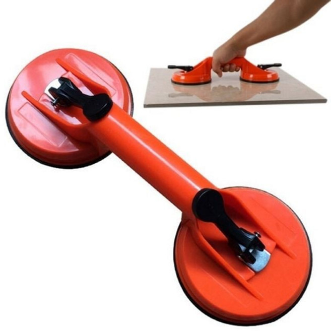 진공패드 유리대리석 운반손잡이 타일흡착기, 2구 059630DC, 1개