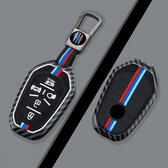 메탈릿 쌍용 KGM 호환 메탈 키케이스 키커버 키링 키홀더 티볼리 코란도 렉스턴 토레스 무쏘, S-2, 카본