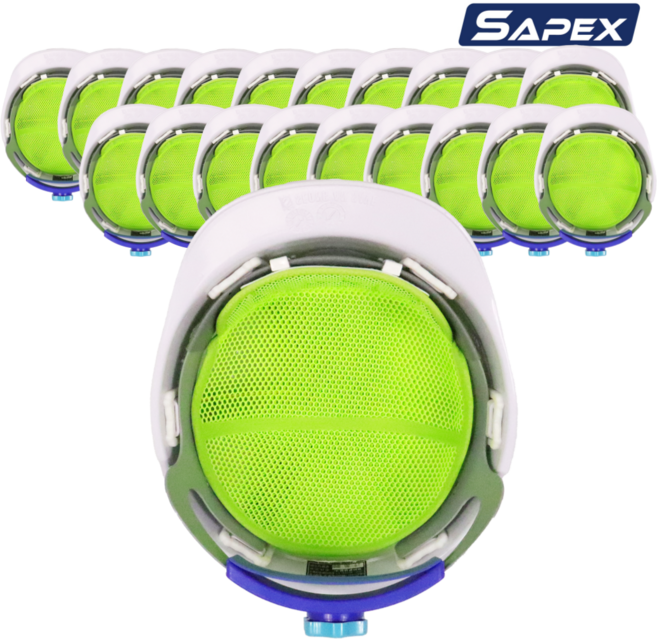 사펙스 통풍 메쉬땀내피 안전모내피 5개입, 초록, 20개