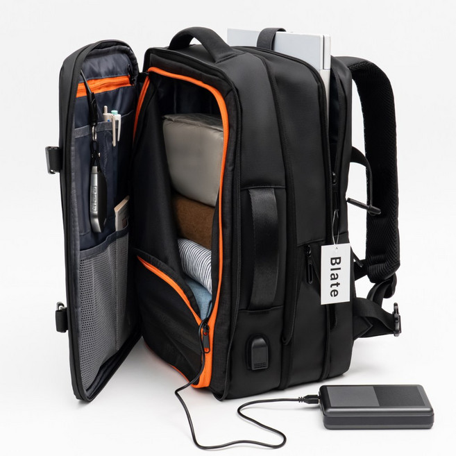 블랙백 대용량 확장형 여행용 백팩