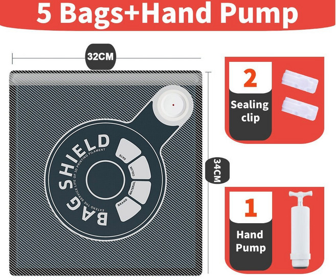업그레이드 3D 멘트 보관 방지 밸브 건조기 멘트를 밀봉 백으로 건조하게 유지 진공 습기, 10 Bags Hand mp