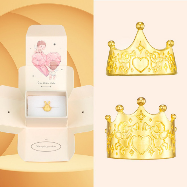 골드베베 순금 24K 천사의나팔 돌반지[무료패키지] 아기 첫돌 돌잔치 돌선물 1g 1.875g 3.75g