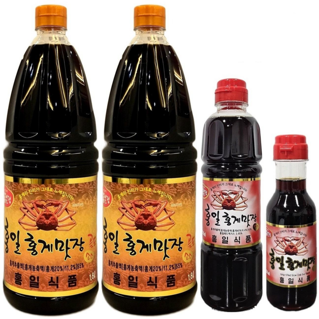 [홍일점] 홍게맛장소스골드 1.8리터 + 맛장700미리 홍일식품, 1세트, 4.3L