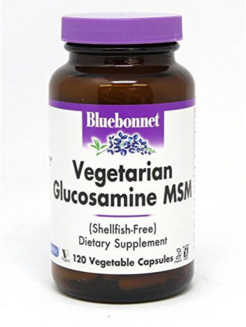 Bluebonnet Vegetarian Glucosamine Plus MSM 블루보넷 베지테리안 글루코사민 플러스 120베지캡슐, 1, 1개, 120정