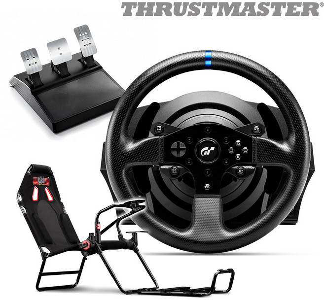 트러스트마스터 T300RS GT Edition 레이싱휠 + GT LITE 레이싱시트 패키지, 1세트, T300RS GT + GT LITE(S021)