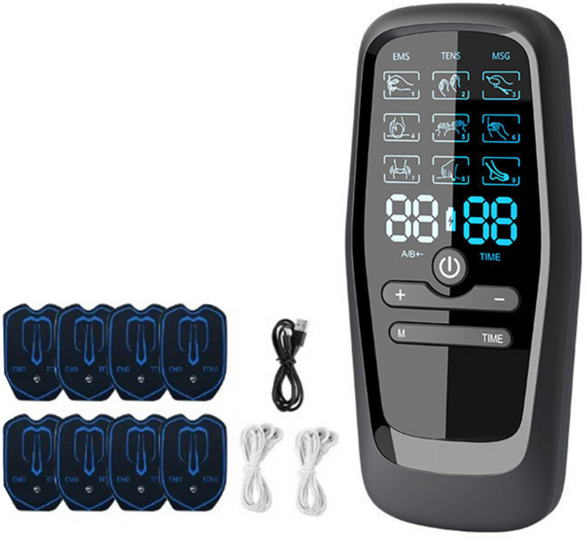 EMS TENS 按摩器, 黑色, r003