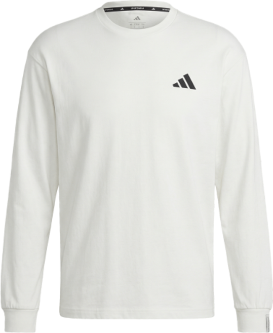 아디다스 에센셜 긴팔 맨투맨 티셔츠 화이트
