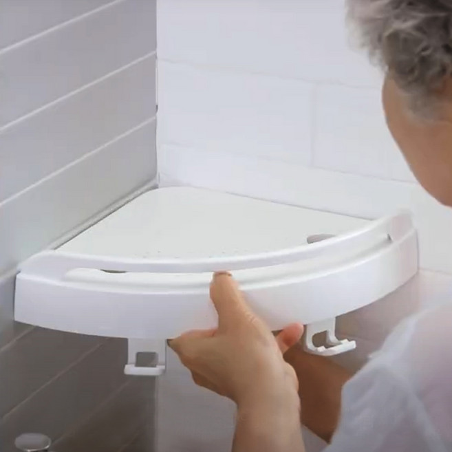 [미소담은 정품] 원터치 매직쉘프 플러스 버티고 선반 원터치 무타공 흡착식 욕실 코너선반, 4개