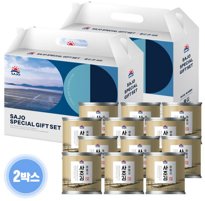 사조씨푸드 꽃돌김 캔김 30g 6개 세트 (선물박스포장), 2박스