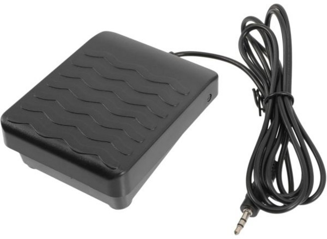 FRCOLOR 조절 가능한 피아노 지속 페달 전기 키보드용 미끄럼 방지 발 3.5mm 커넥터 디지털 및 MIDI 키보드 호환, FRCOLOR 조절 가능한 피아노 지속 페달 전기 키보