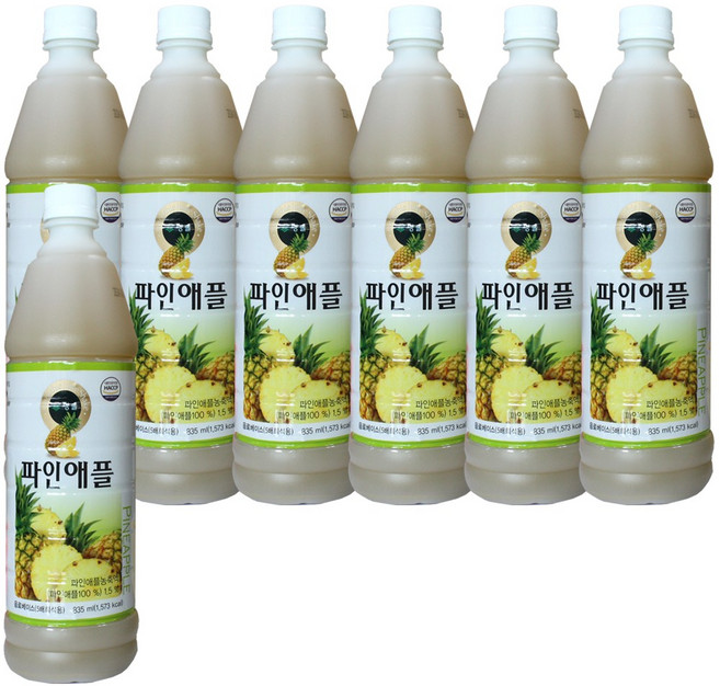 청솔 파인애플 음료, 7개, 835ml